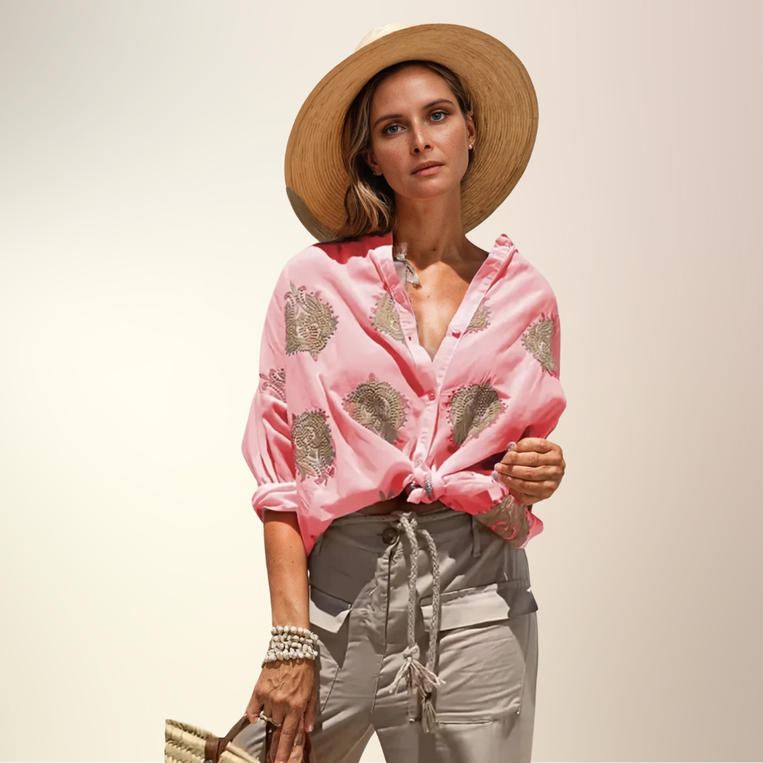 Gábina | Elegantná bavlnená blúzka s golierom