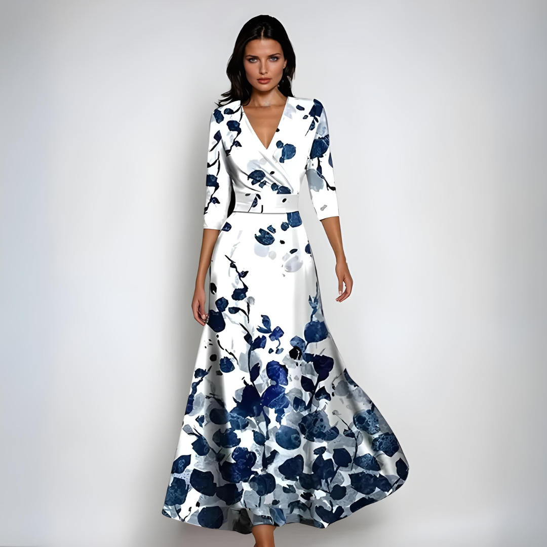 Lucie | Elegantná A-line Šaty s Kvetinami